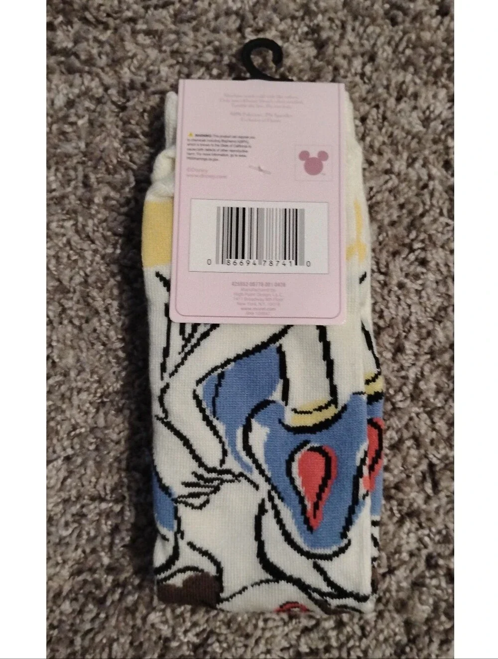 NWT Disney Princess Snow White Crew Socks – Bluebirds Off-White Novelty Socks